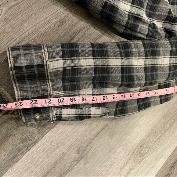 Quilted Work Centre Plaid Shacket Oversize Size XL Men or XXL Women Warm Jacket - Picture 15 of 15